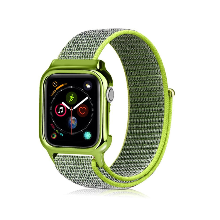 Mega smuk Apple Watch Series 4 40mm Nylon Rem - Grøn#serie_6