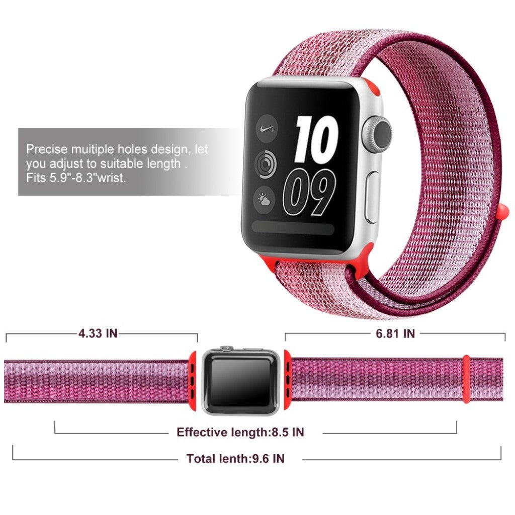 Meget sejt Apple Watch Series 4 40mm Nylon Rem - Rød#serie_3