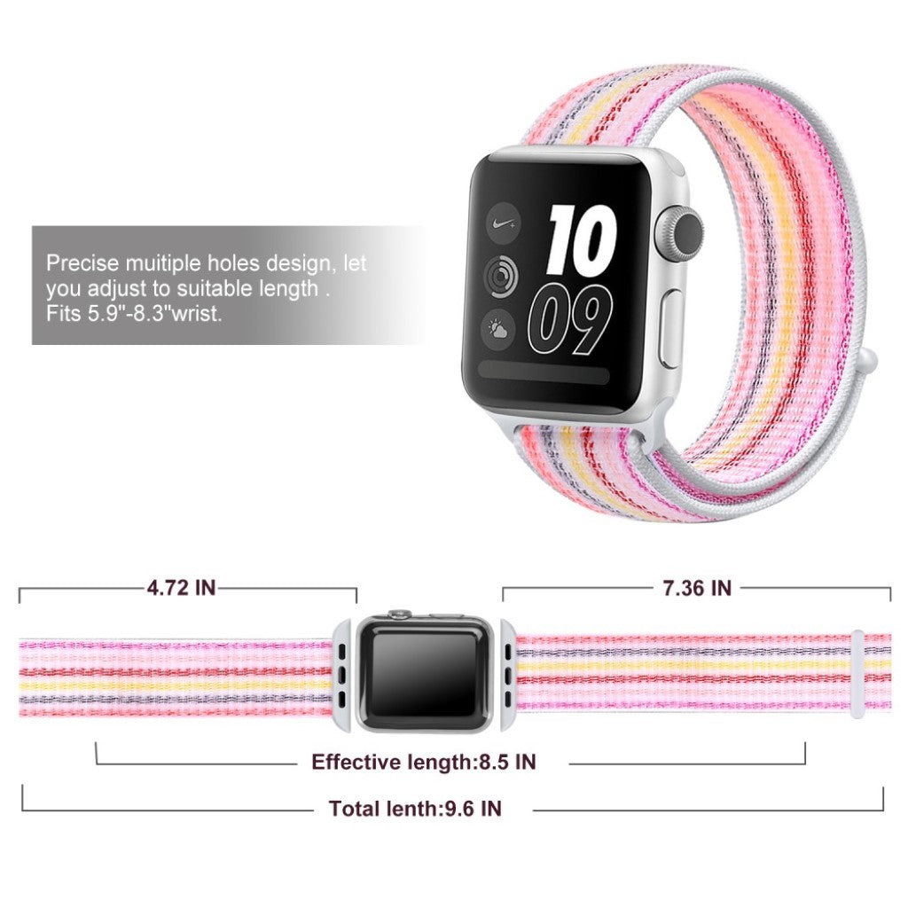 Meget sejt Apple Watch Series 4 40mm Nylon Rem - Lilla#serie_8
