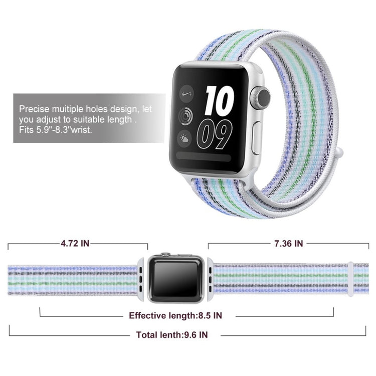 Meget sejt Apple Watch Series 4 40mm Nylon Rem - Flerfarvet#serie_9