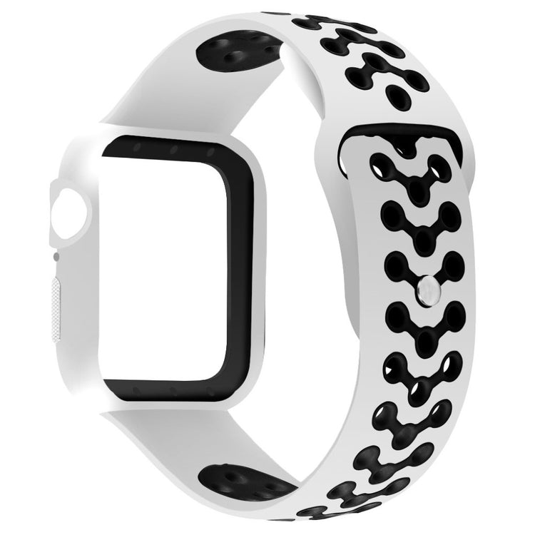 Vildt hårdfør Apple Watch Series 4 40mm Silikone Rem - Hvid#serie_1