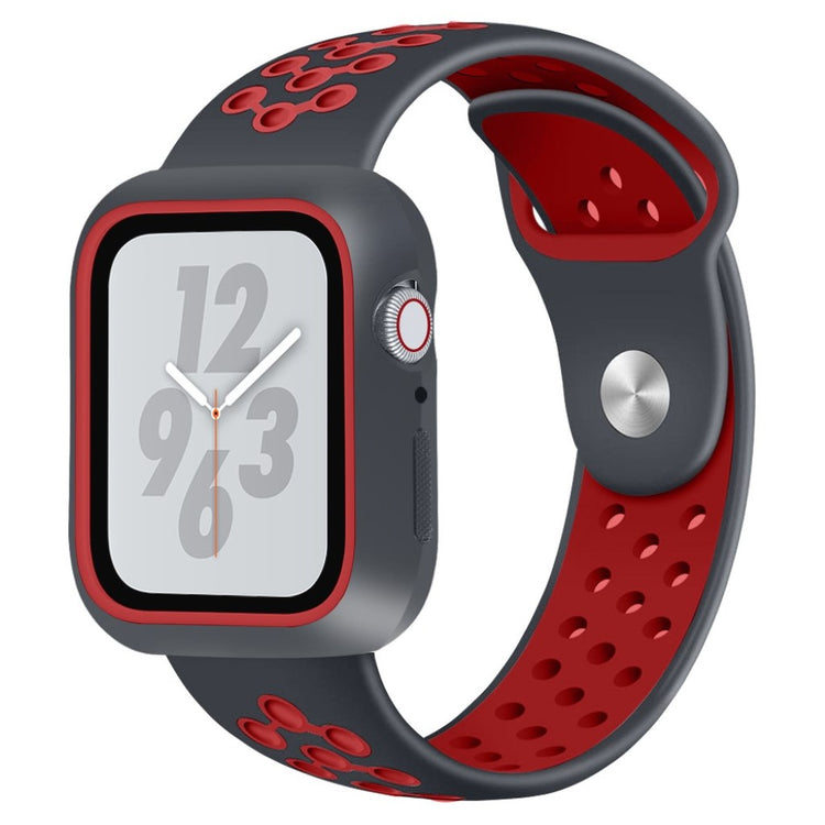 Vildt hårdfør Apple Watch Series 4 40mm Silikone Rem - Rød#serie_3
