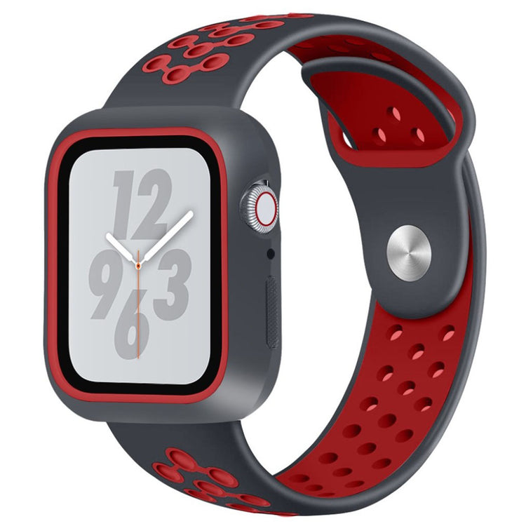 Vildt hårdfør Apple Watch Series 4 40mm Silikone Rem - Rød#serie_3