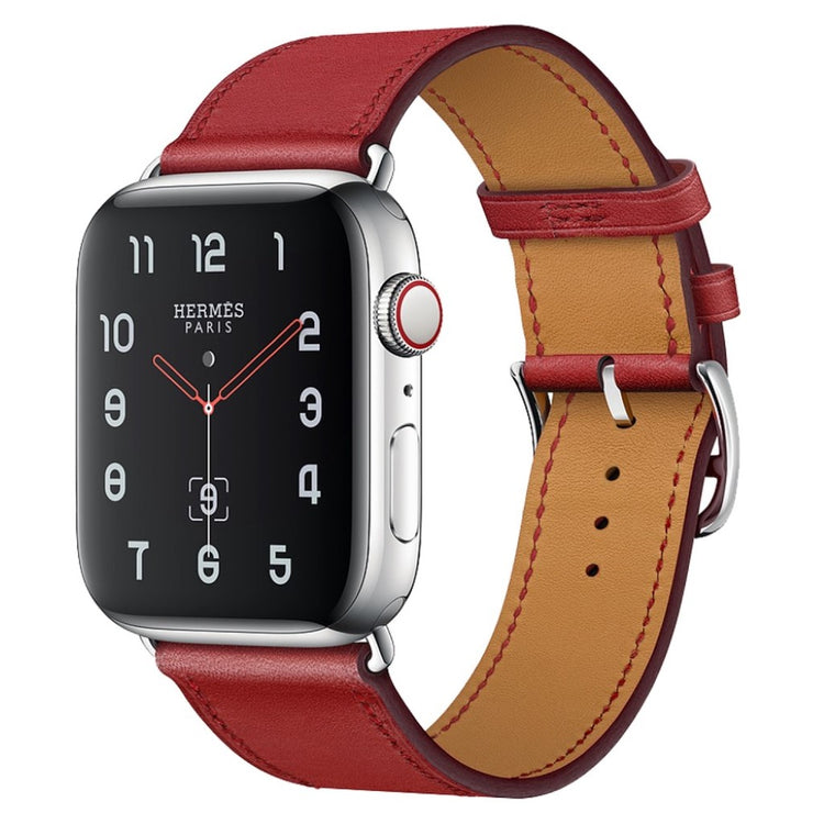 Vildt fantastisk Apple Watch Series 4 40mm Ægte læder Rem - Rød#serie_2