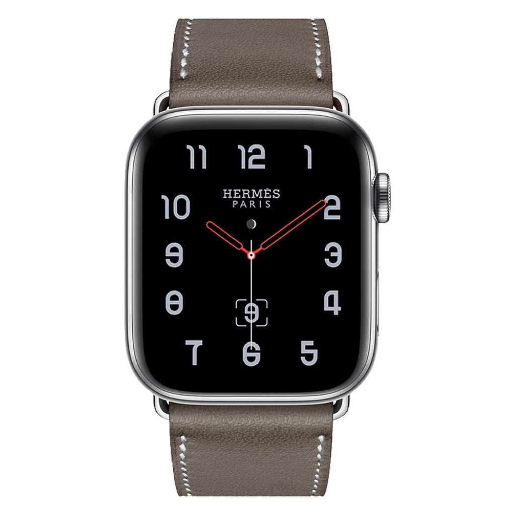 Vildt fantastisk Apple Watch Series 4 40mm Ægte læder Rem - Sølv#serie_3