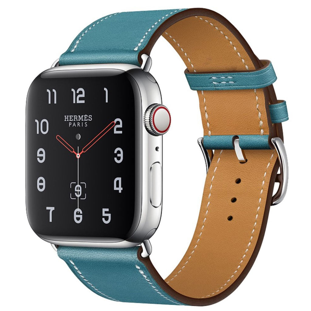 Vildt fantastisk Apple Watch Series 4 40mm Ægte læder Rem - Blå#serie_4
