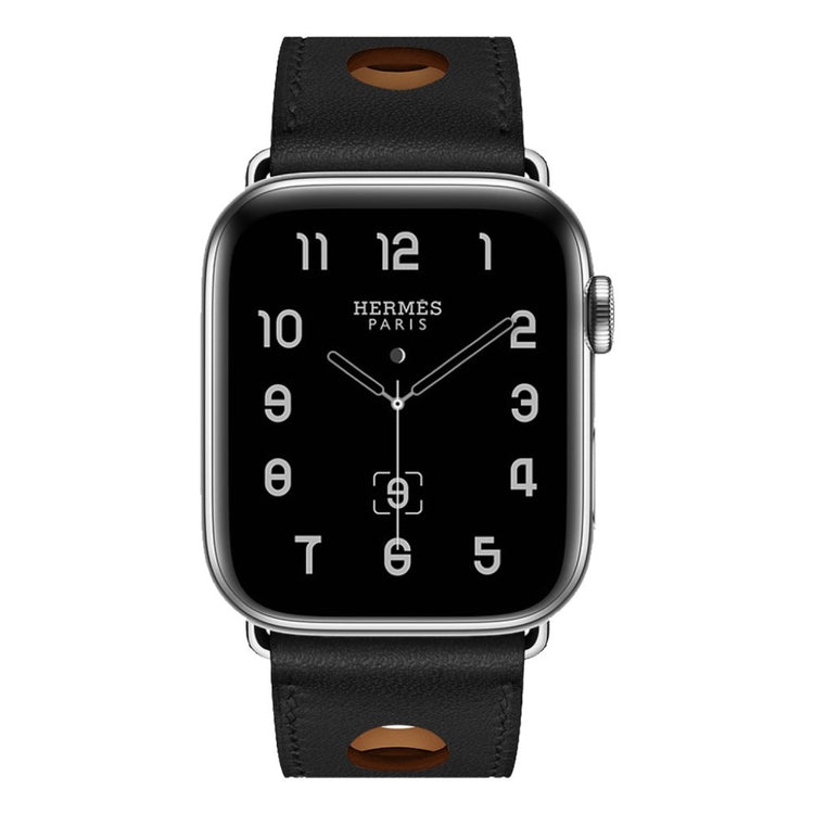 Mega nydelig Apple Watch Series 4 40mm Ægte læder Rem - Sort#serie_1