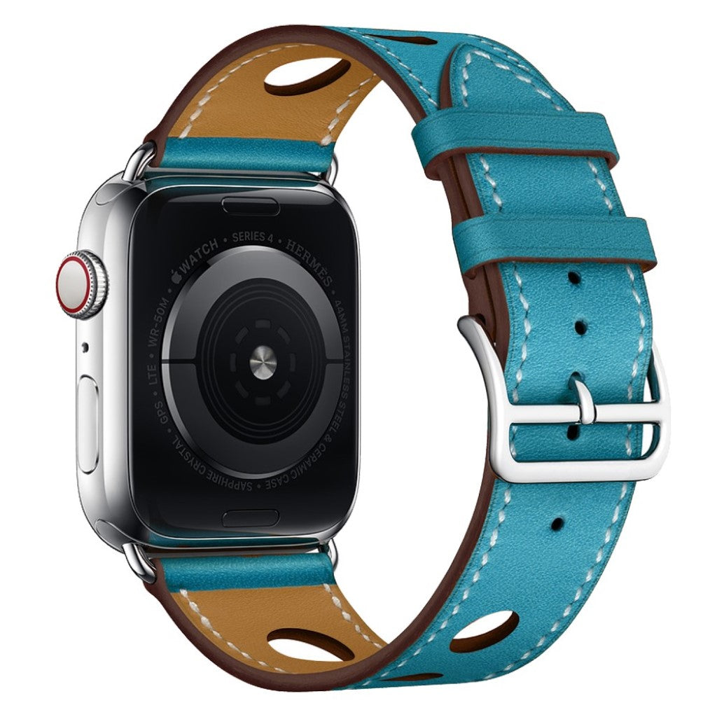 Mega nydelig Apple Watch Series 4 40mm Ægte læder Rem - Blå#serie_4