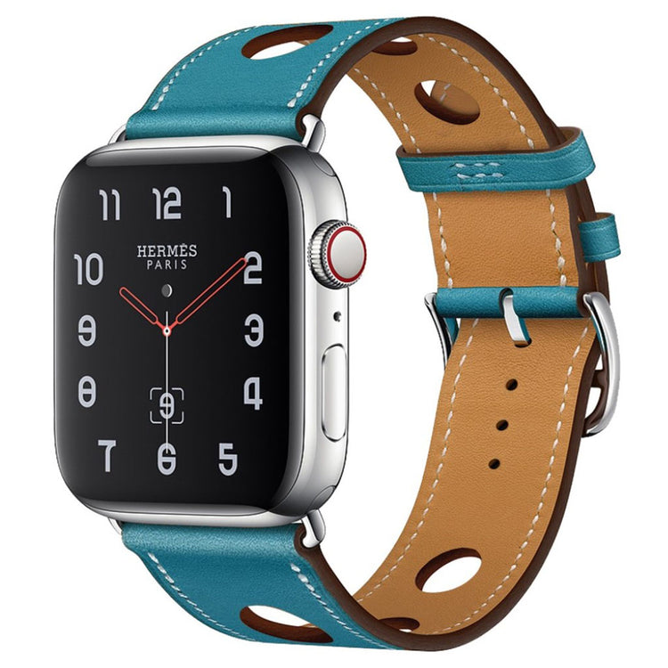 Mega nydelig Apple Watch Series 4 40mm Ægte læder Rem - Blå#serie_4