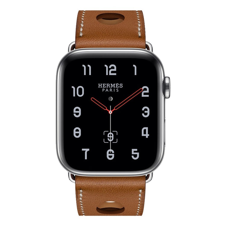 Mega nydelig Apple Watch Series 4 40mm Ægte læder Rem - Brun#serie_5