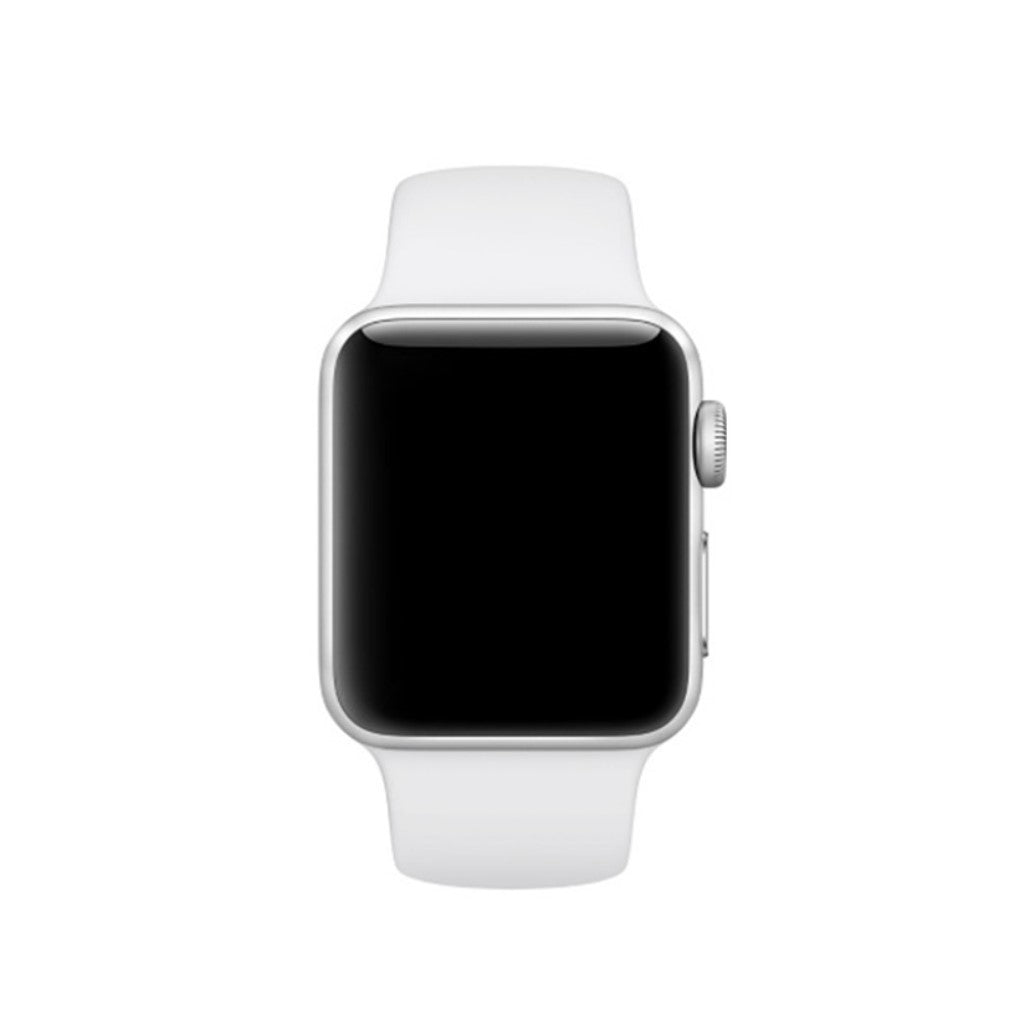 Helt vildt smuk Apple Watch Series 4 40mm Silikone Rem - Sølv#serie_2