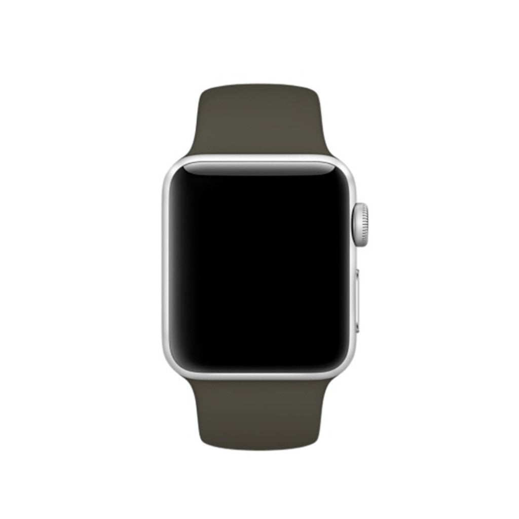 Helt vildt smuk Apple Watch Series 4 40mm Silikone Rem - Sølv#serie_24