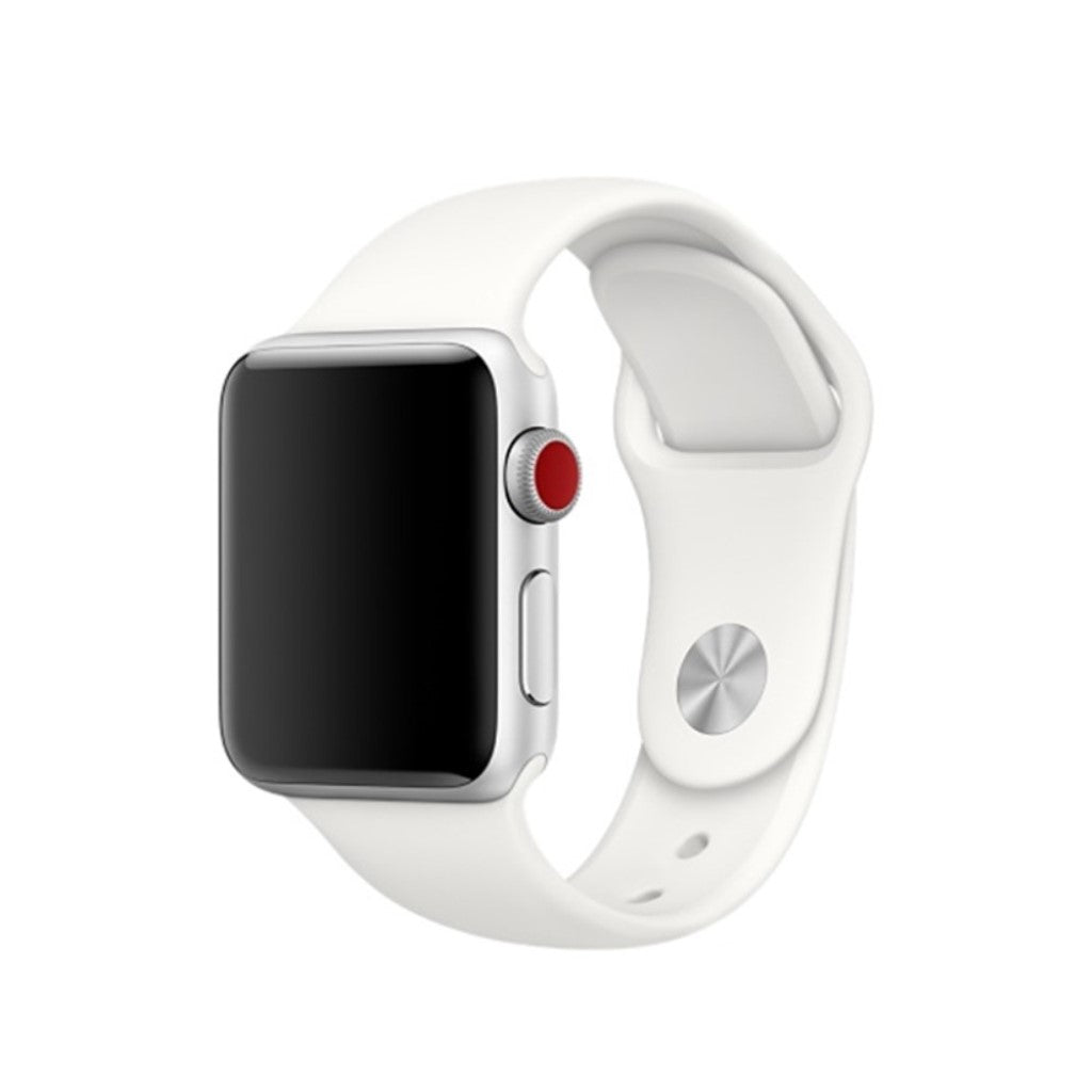 Helt vildt smuk Apple Watch Series 4 40mm Silikone Rem - Hvid#serie_3