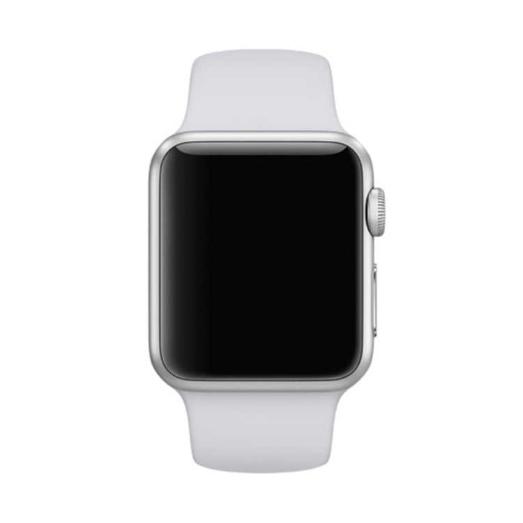 Helt vildt smuk Apple Watch Series 4 40mm Silikone Rem - Sølv#serie_5