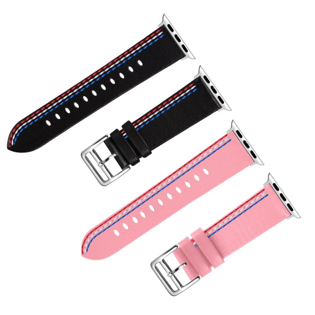 Helt vildt elegant Apple Watch Series 4 40mm Ægte læder Rem - Pink#serie_2