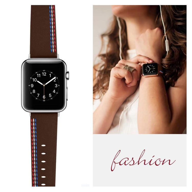 Helt vildt elegant Apple Watch Series 4 40mm Ægte læder Rem - Brun#serie_5