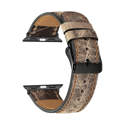 Meget fantastisk Apple Watch Series 4 40mm Ægte læder Rem - Sølv#serie_2