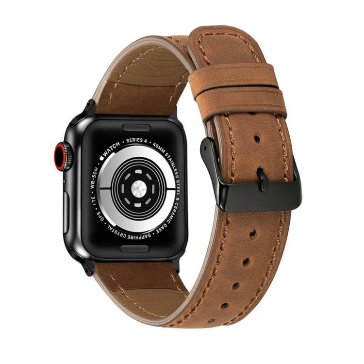 Meget fantastisk Apple Watch Series 4 40mm Ægte læder Rem - Brun#serie_4
