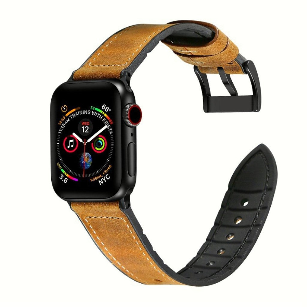 Holdbart Apple Watch Series 4 40mm Ægte læder Rem - Brun#serie_3
