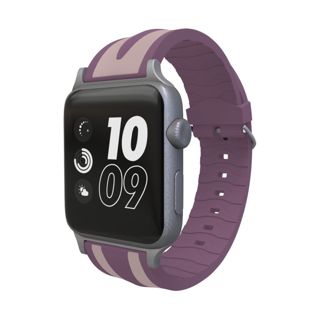 Rigtigt kønt Apple Watch Series 4 40mm Silikone Rem - Lilla#serie_7