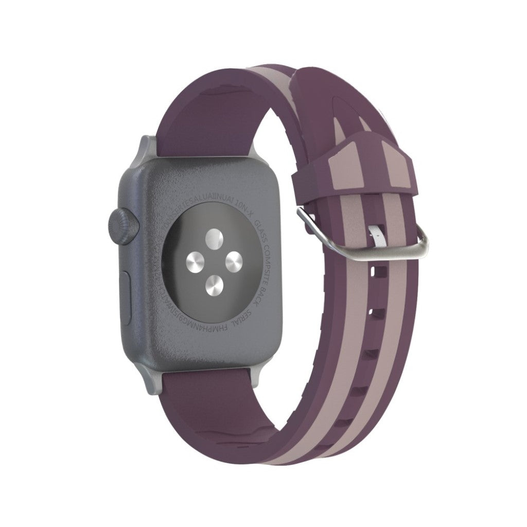 Rigtigt kønt Apple Watch Series 4 40mm Silikone Rem - Lilla#serie_7