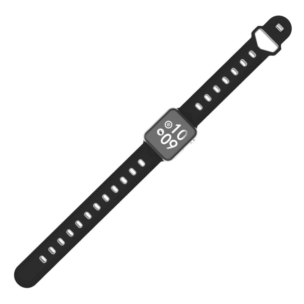 Meget flot Apple Watch Series 4 40mm Silikone Rem - Sølv#serie_1