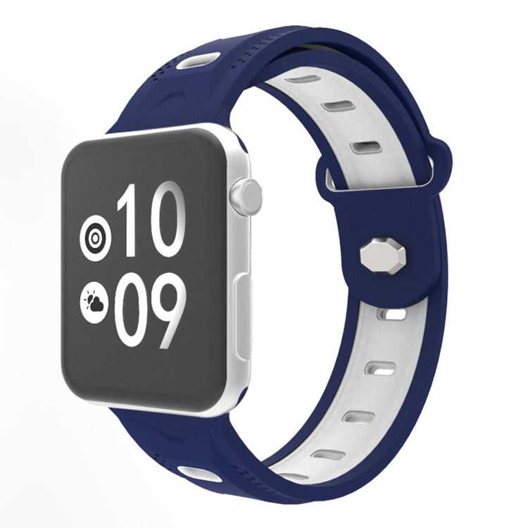 Meget flot Apple Watch Series 4 40mm Silikone Rem - Blå#serie_7
