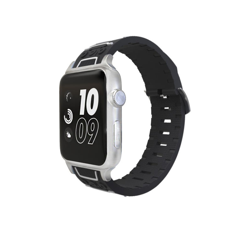 Rigtigt fint Apple Watch Series 4 40mm Silikone Rem - Sort#serie_1