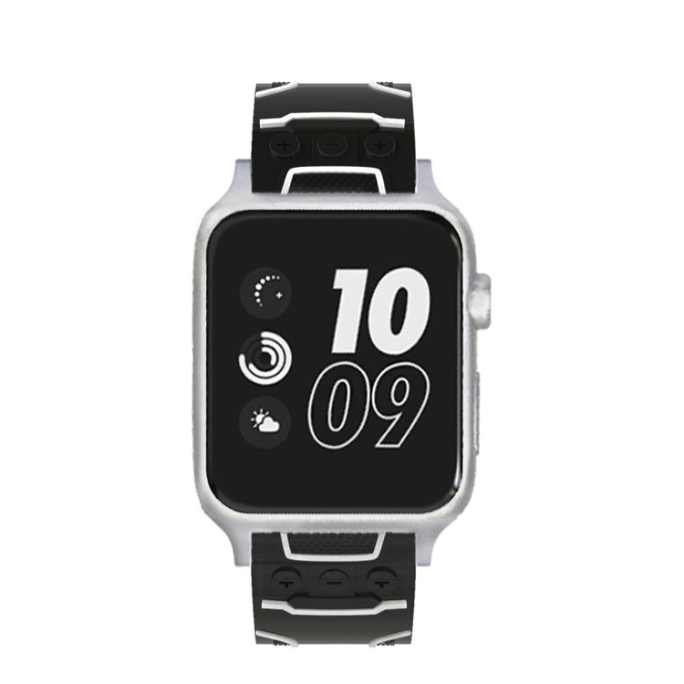 Rigtigt fint Apple Watch Series 4 40mm Silikone Rem - Sort#serie_1