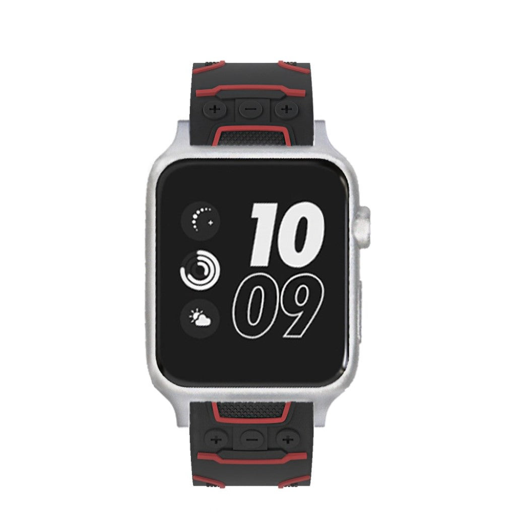 Rigtigt fint Apple Watch Series 4 40mm Silikone Rem - Sort#serie_2