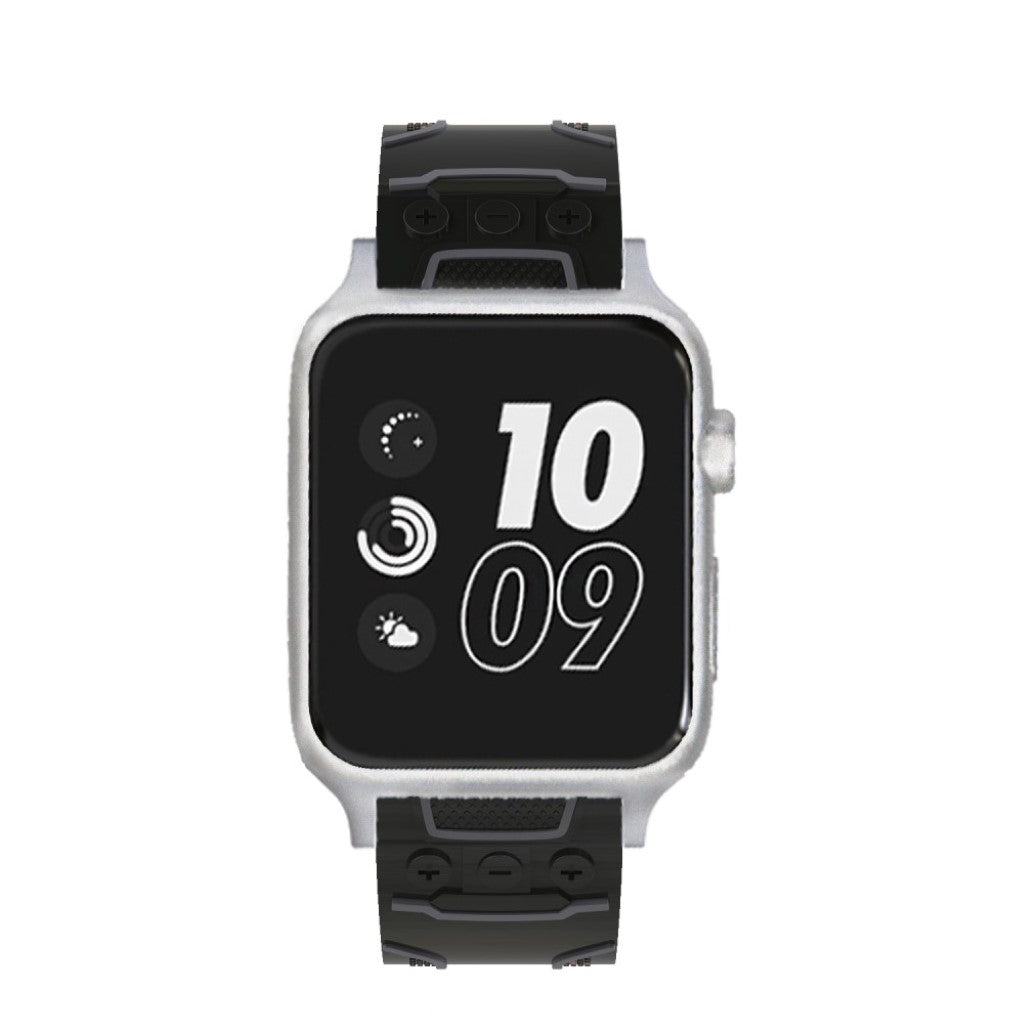 Rigtigt fint Apple Watch Series 4 40mm Silikone Rem - Sort#serie_3