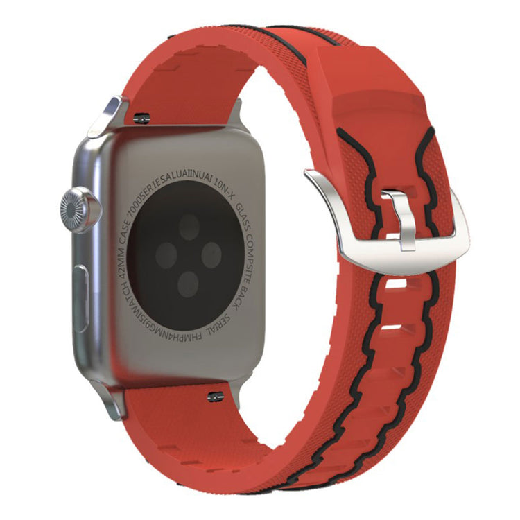 Rigtigt fint Apple Watch Series 4 40mm Silikone Rem - Rød#serie_5