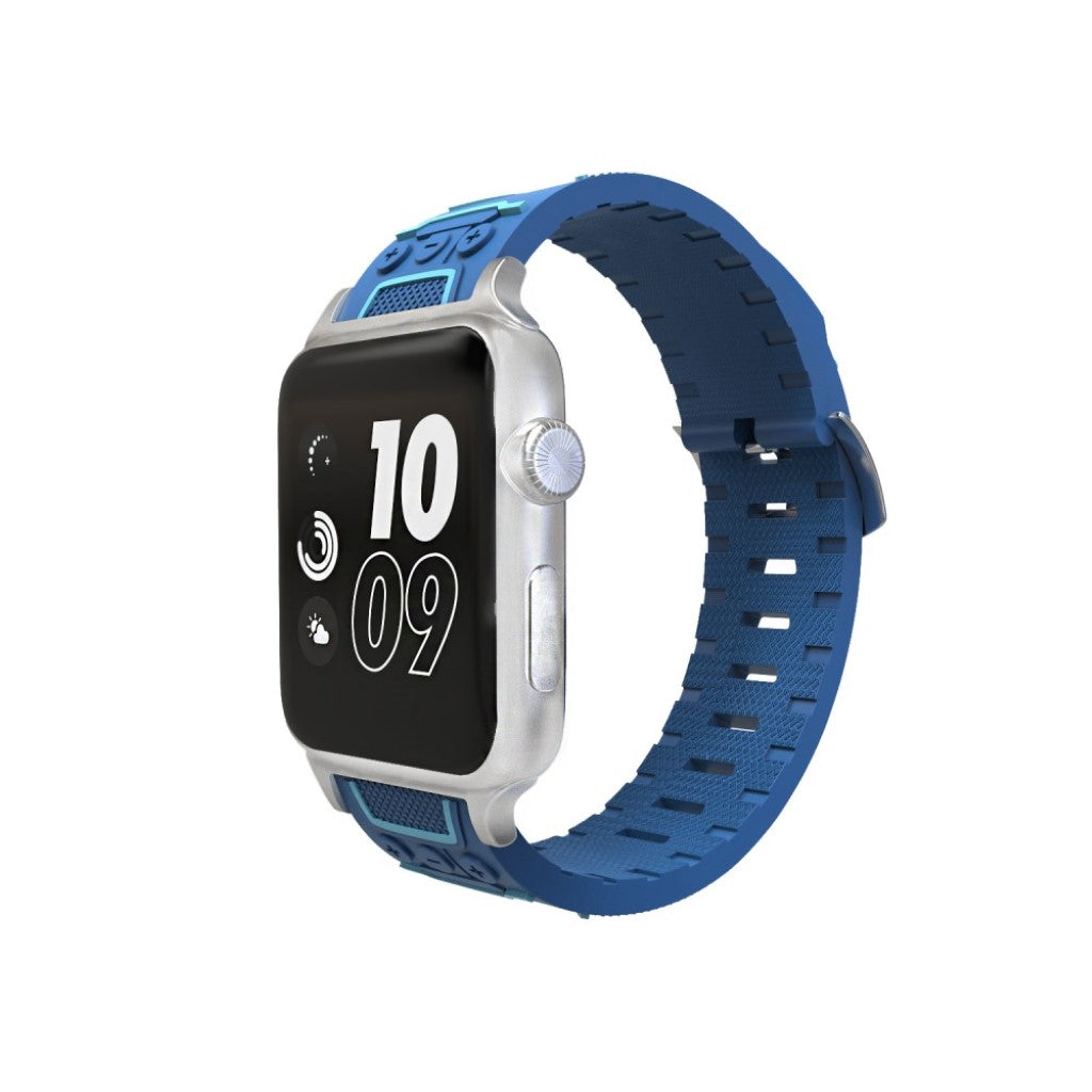 Rigtigt fint Apple Watch Series 4 40mm Silikone Rem - Blå#serie_7
