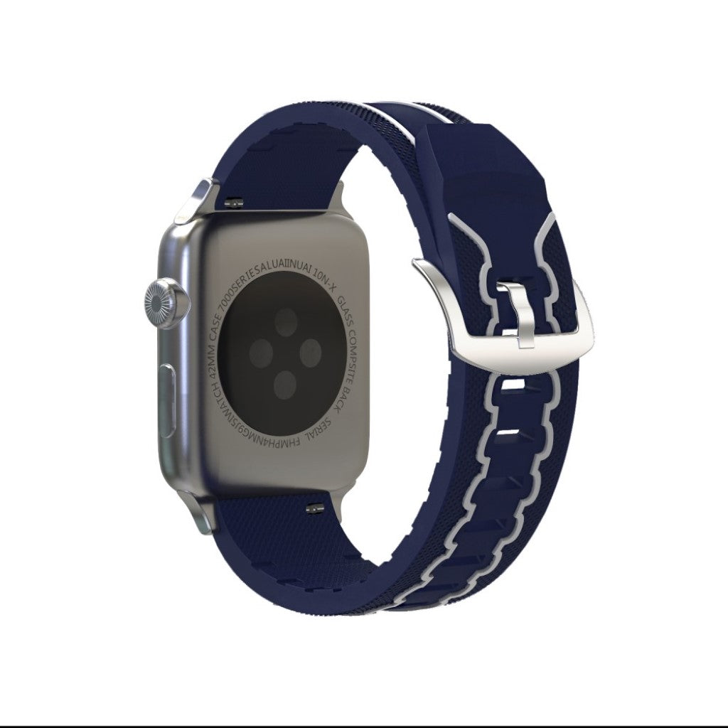 Rigtigt fint Apple Watch Series 4 40mm Silikone Rem - Blå#serie_8