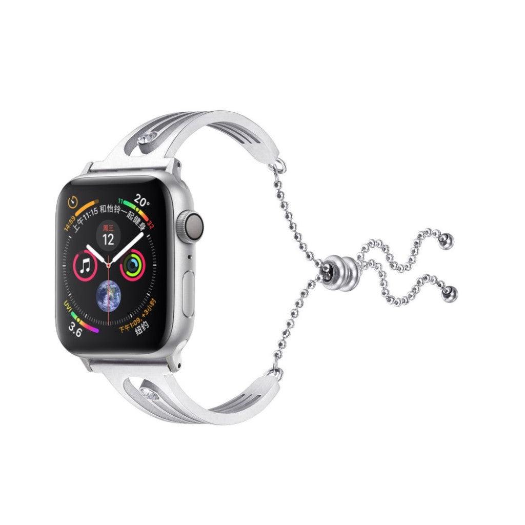 Super godt Apple Watch Series 4 40mm Metal og Rhinsten Rem - Sølv#serie_078