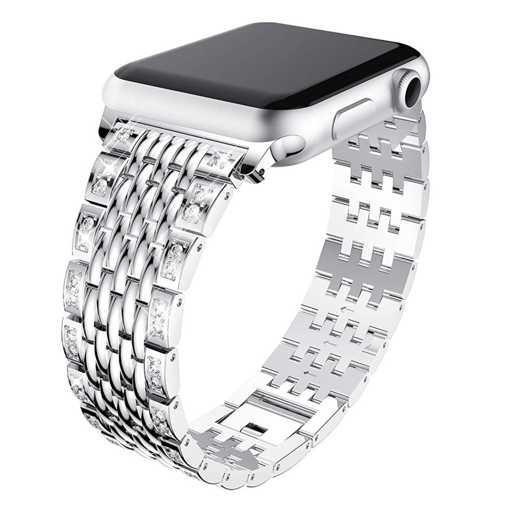 Vildt rart Apple Watch Series 4 40mm Metal og Rhinsten Rem - Sølv#serie_2