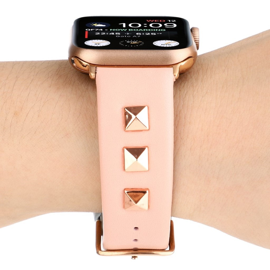 Meget godt Apple Watch Series 4 40mm Ægte læder Rem - Pink#serie_1