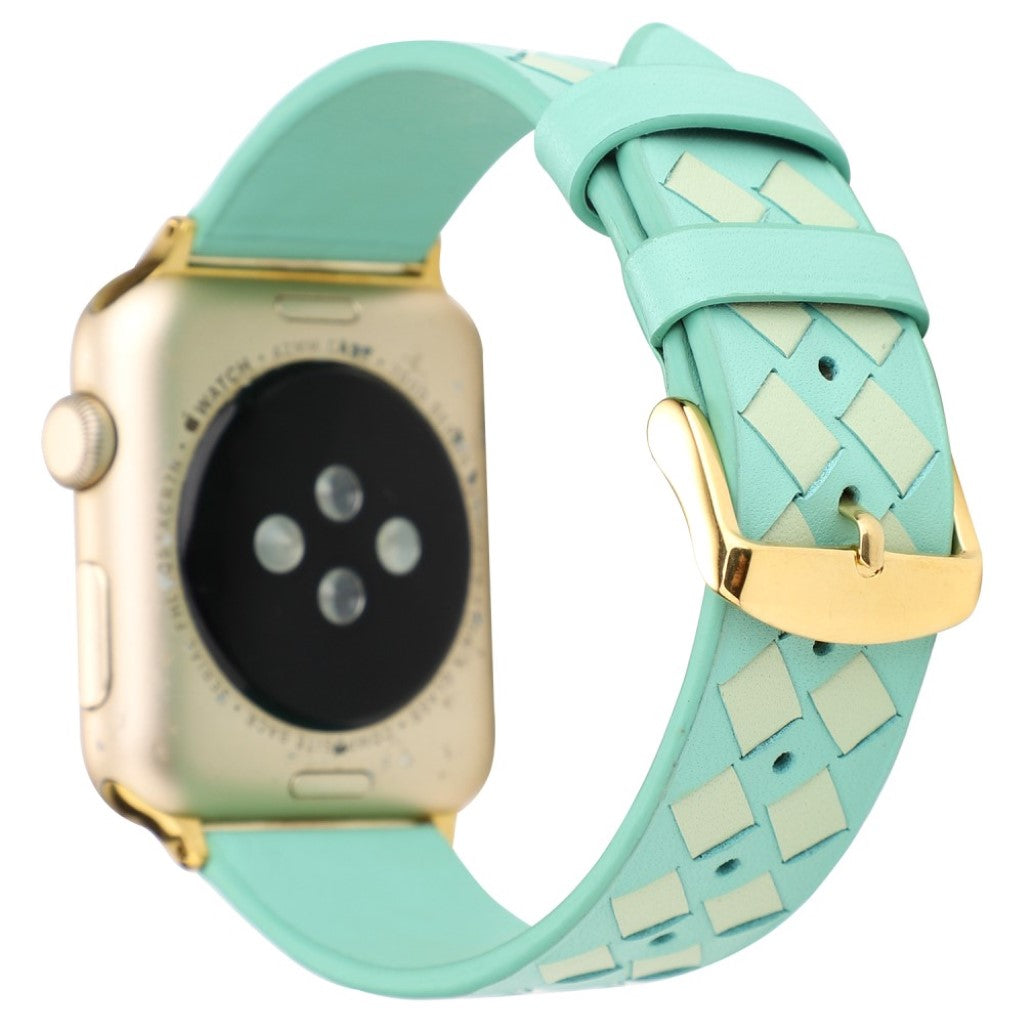 Helt vildt hårdfør Apple Watch Series 4 40mm Ægte læder Rem - Grøn#serie_8