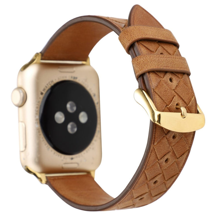 Helt vildt hårdfør Apple Watch Series 4 40mm Ægte læder Rem - Brun#serie_9