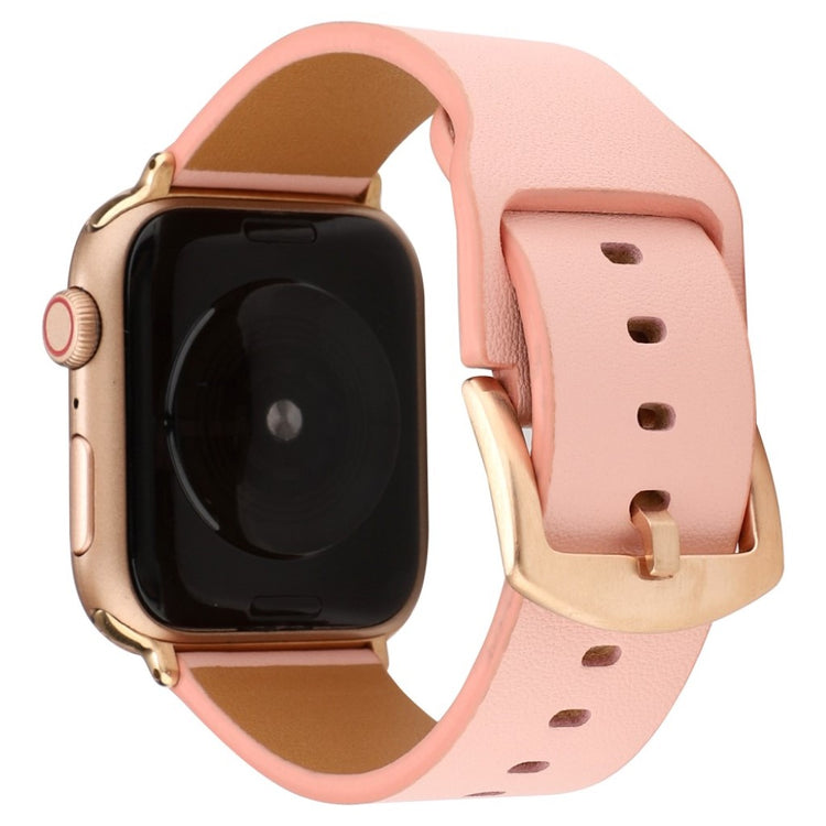Rigtigt fed Apple Watch Series 4 40mm Ægte læder Rem - Pink#serie_1