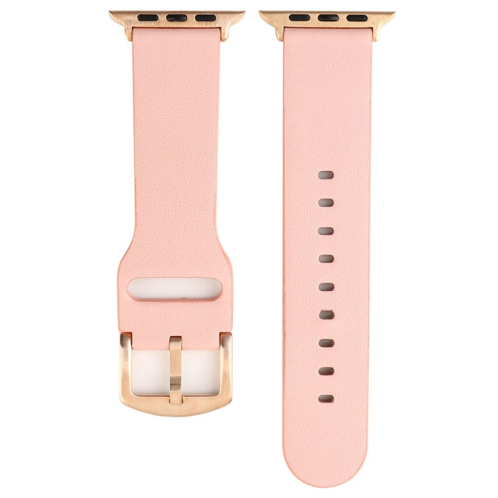 Rigtigt fed Apple Watch Series 4 40mm Ægte læder Rem - Pink#serie_1