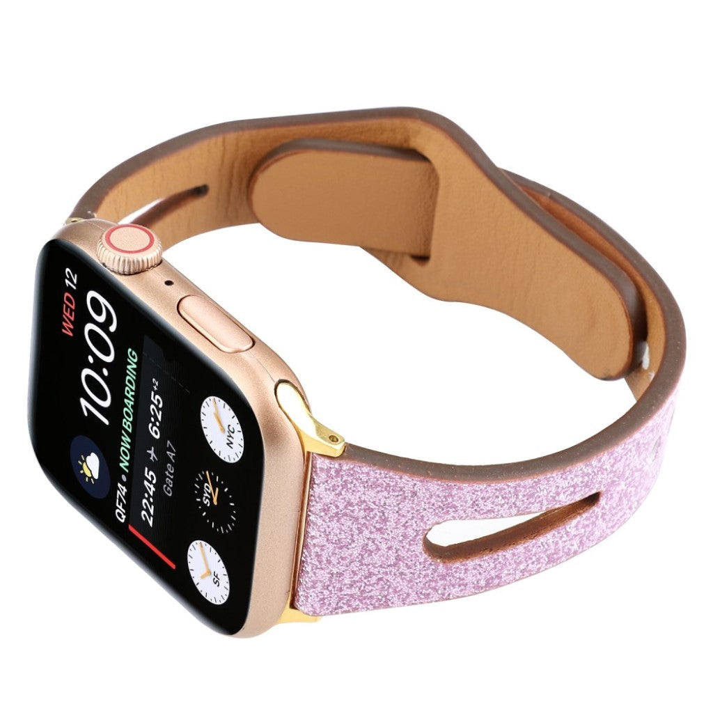 Meget pænt Apple Watch Series 4 40mm Ægte læder Rem - Pink#serie_1