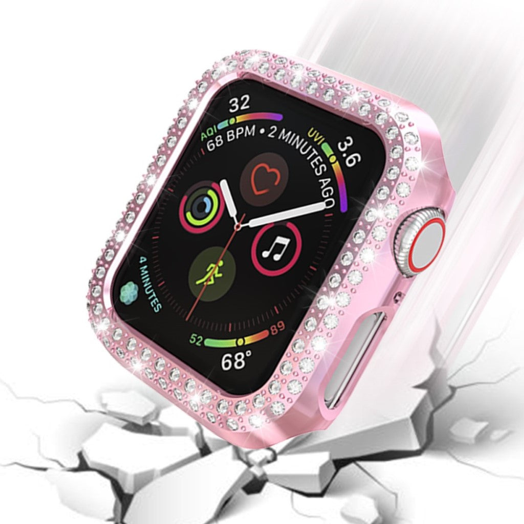 Vildt Godt Apple Watch Series 4 40mm Plastik og Rhinsten Cover - Pink#serie_3