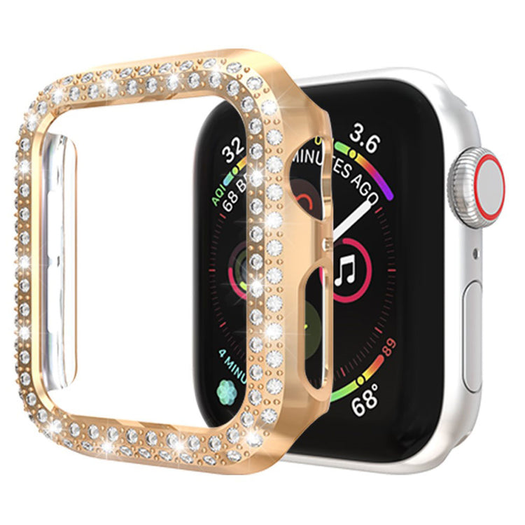 Vildt Godt Apple Watch Series 4 40mm Plastik og Rhinsten Cover - Guld#serie_4