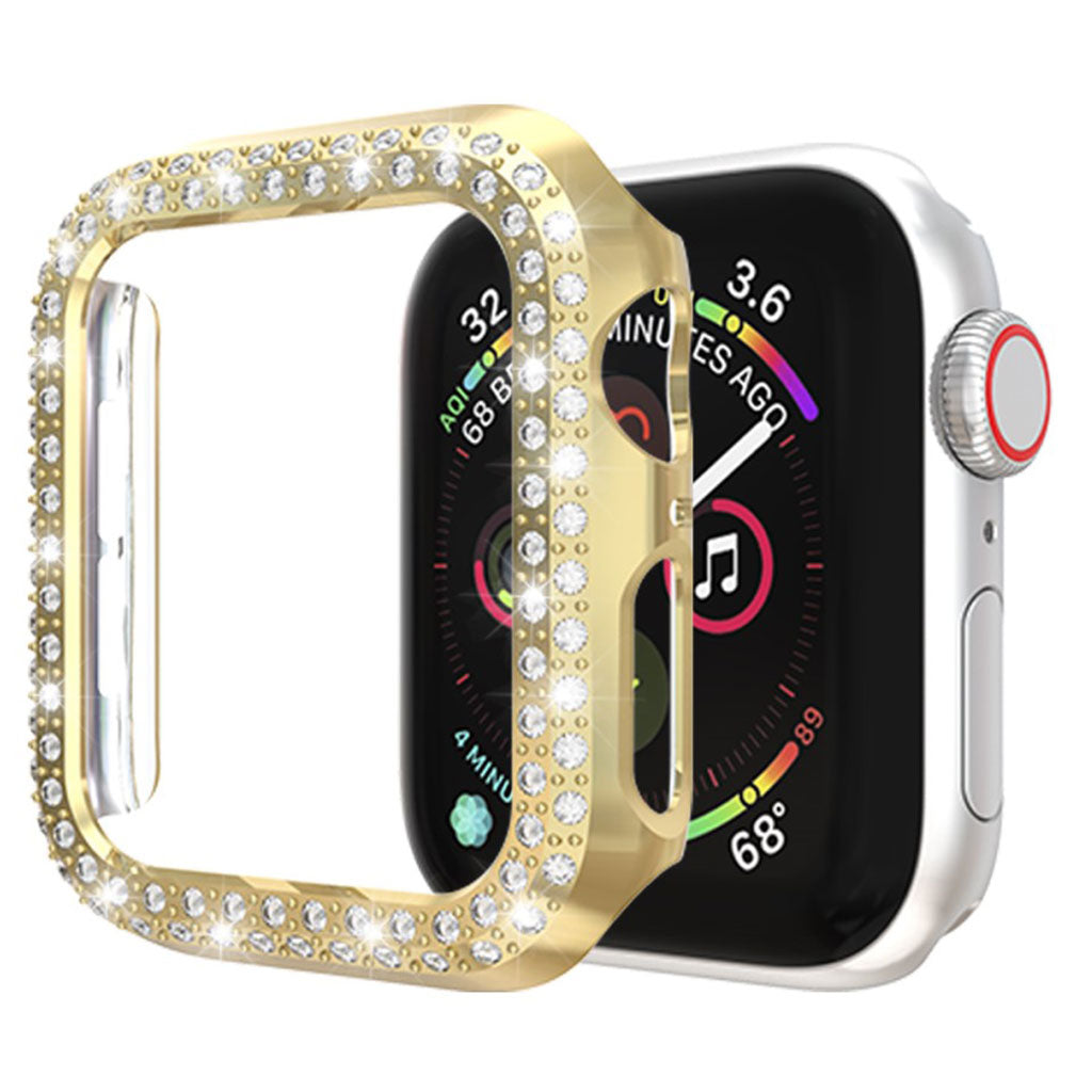 Vildt Godt Apple Watch Series 4 40mm Plastik og Rhinsten Cover - Guld#serie_5