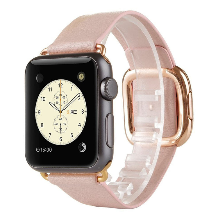 Rigtigt fint Apple Watch Series 4 44mm Ægte læder Rem - Pink#serie_4