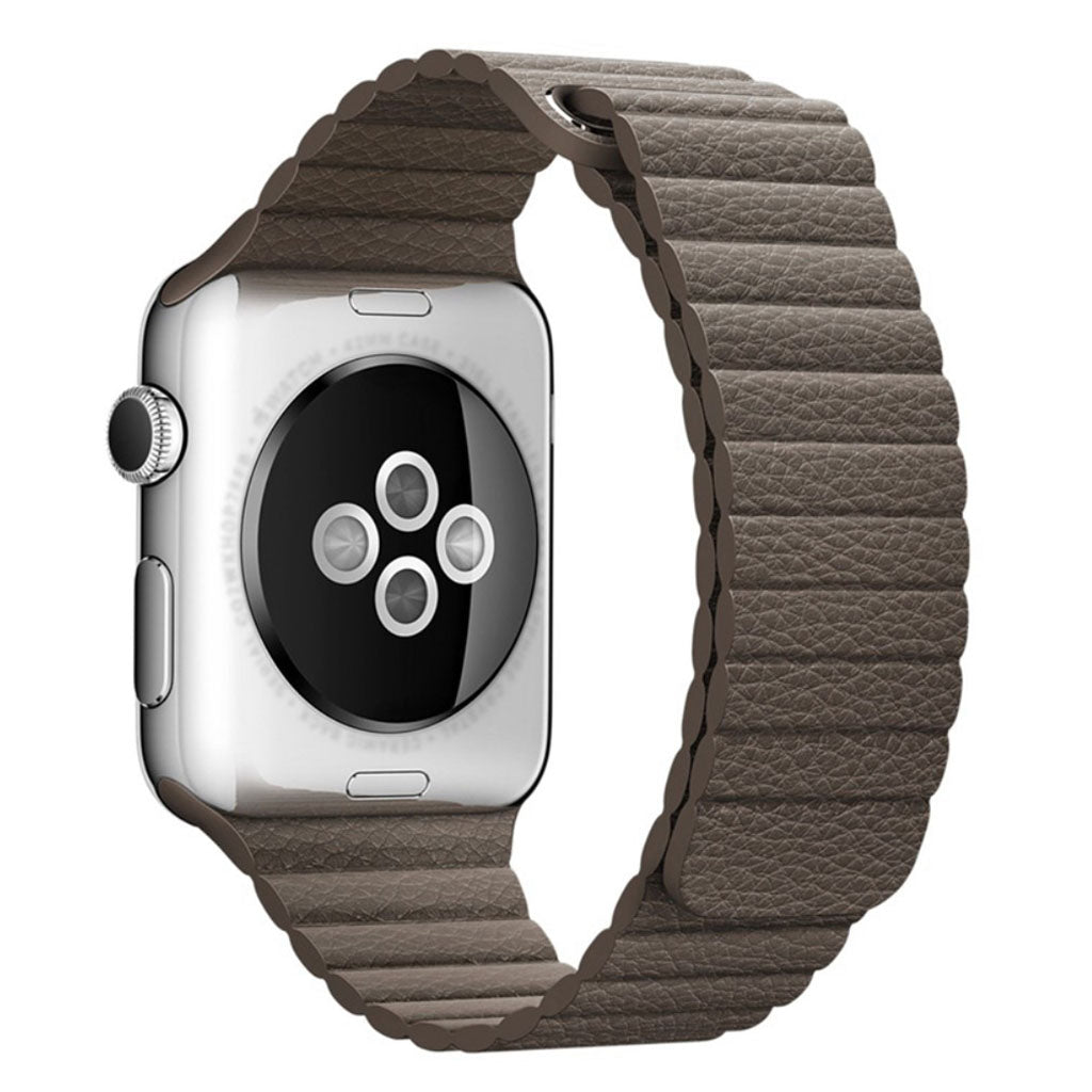 Skøn Apple Watch Series 4 40mm Ægte læder Rem - Brun#serie_1