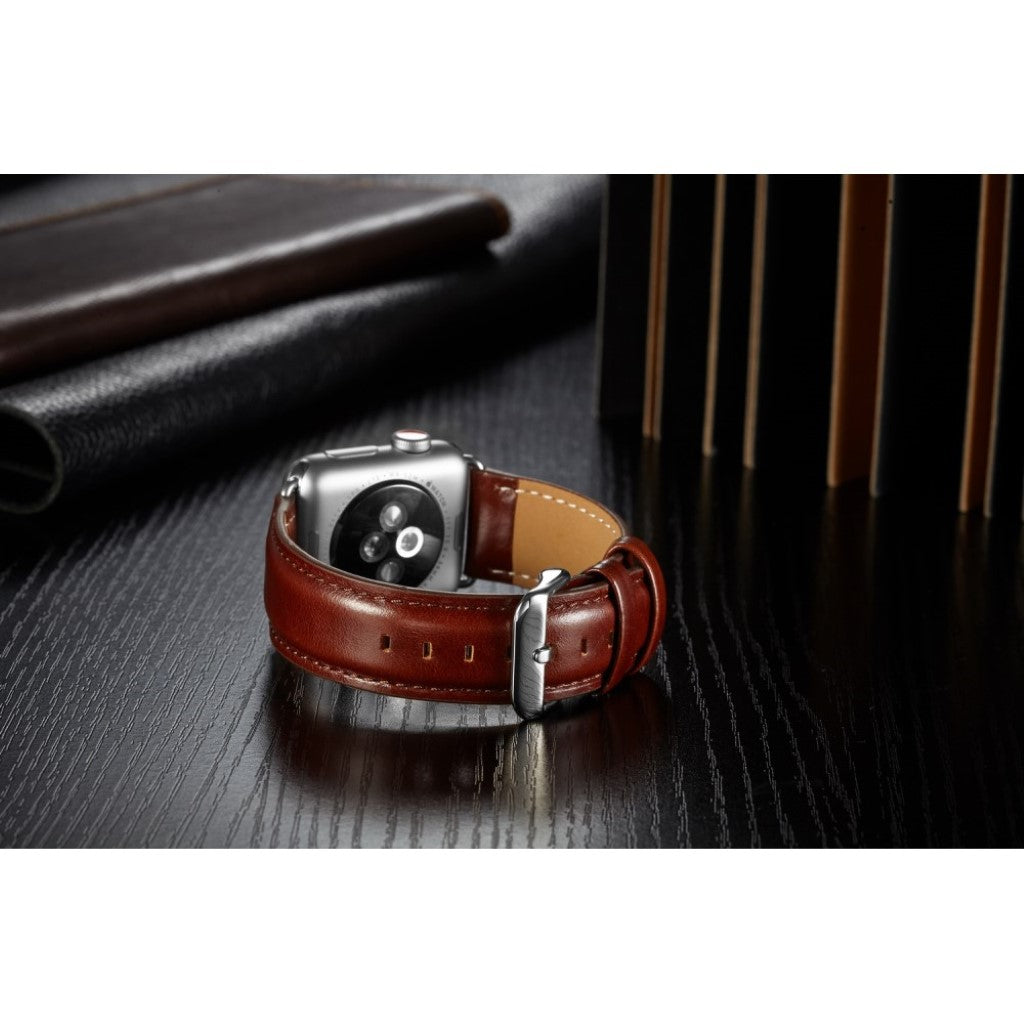 Super smuk Apple Watch Series 4 44mm Ægte læder Rem - Flerfarvet#serie_1