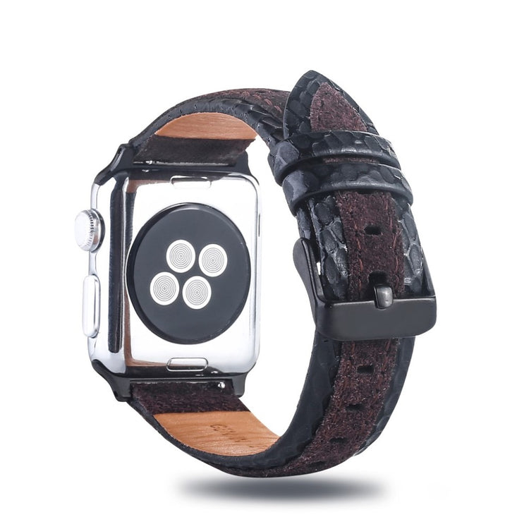 Fed Apple Watch Series 4 44mm Ægte læder Rem - Flerfarvet#serie_2