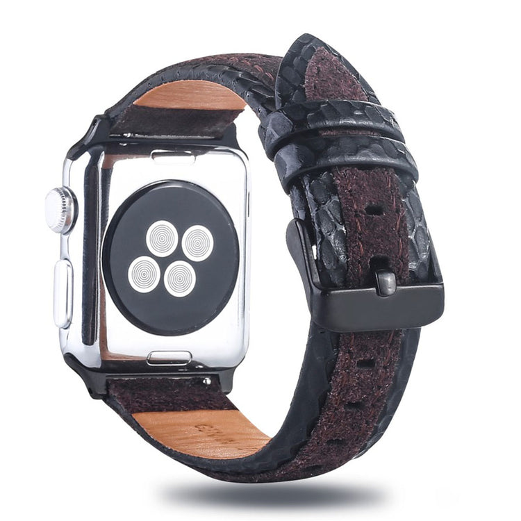 Fed Apple Watch Series 4 44mm Ægte læder Rem - Flerfarvet#serie_2